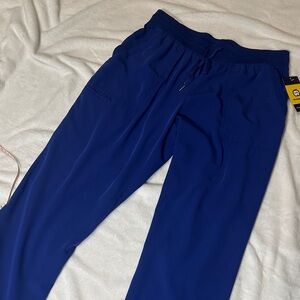 Ladies Royal Blue Scrub  Pants Sz L NWT